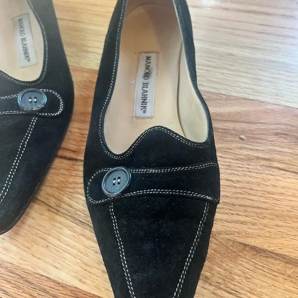 Manolo Blahnik Suede Loafers - Picture 7 of 12